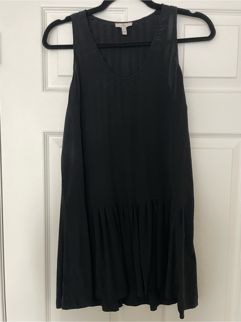Joie 100% Silk Pintuck Sleeveless Dress Black XS